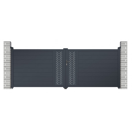 Flügeltor aus Aluminium FANCY GROW 392x142cm - X-Metal