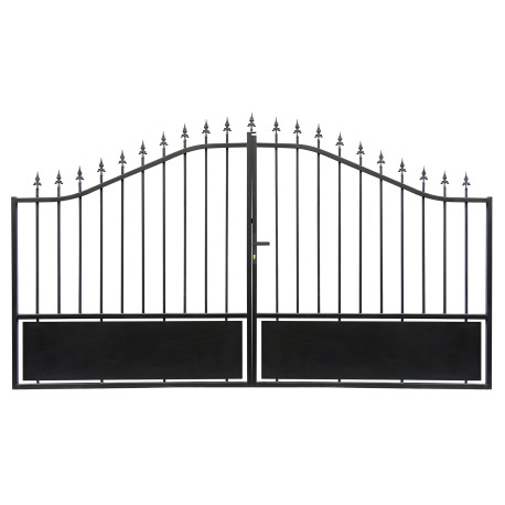 Halbdurchbrochenes Flügeltor aus Eisen 400x173cm AURORE - X-METAL