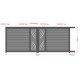 Vormontiertes Schiebetor aus Aluminium 400x160cm ARTY WAVE – X-METAL