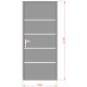 Eingangstür 96x218cm aus Aluminium Lisandre – anthrazitgrau – DIN links – X-METAL