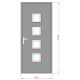 Eingangstür 96x218cm aus Aluminium Nova – anthrazitgrau – DIN rechts – X-METAL