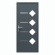 Eingangstür 96x218cm aus Aluminium Axium – anthrazitgrau – DIN links – X-METAL