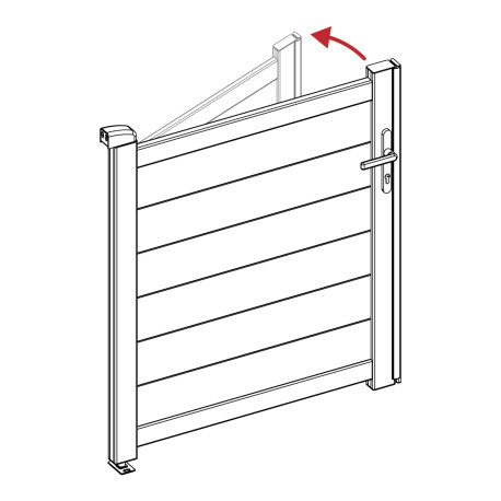 Umbausatz für Öffnungsrichtung DIN Rechts - Tür 115cm - anthrazit - X-Metal