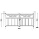Flügeltor aus Aluminium AXIS ALTO 300x140cm – X-METAL