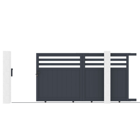 Schiebetor aus Aluminium AXIS VECTO 300x158cm – X-METAL
