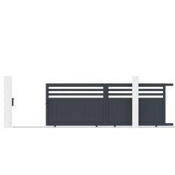 Schiebetor aus Aluminium AXIS VECTO 400x140cm - X-METAL