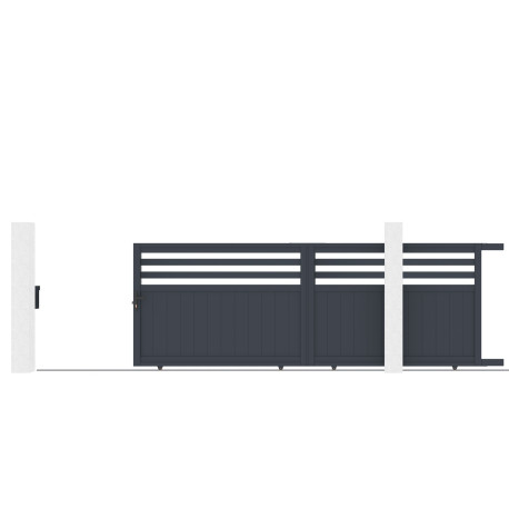 Schiebetor aus Aluminium AXIS VECTO 400x140cm - X-METAL