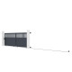 Schiebetor aus Aluminium AXIS ALTO 400x140cm - X-METAL