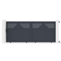 Schiebetor aus Aluminium AXIS TIME 340x140cm – X-METAL