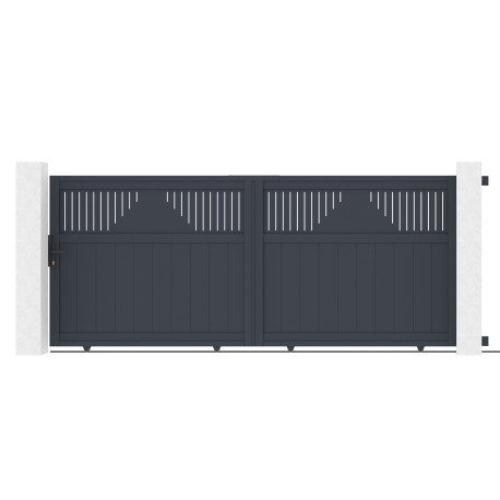 Schiebetor aus Aluminium AXIS TIME 340x140cm – X-METAL
