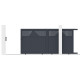 Schiebetor aus Aluminium AXIS TIME 340x158cm - X-METAL