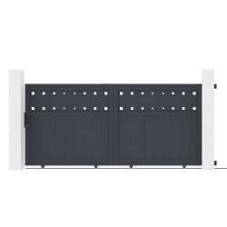 Schiebetor aus Aluminium AXIS FILM 300x140cm – X-METAL