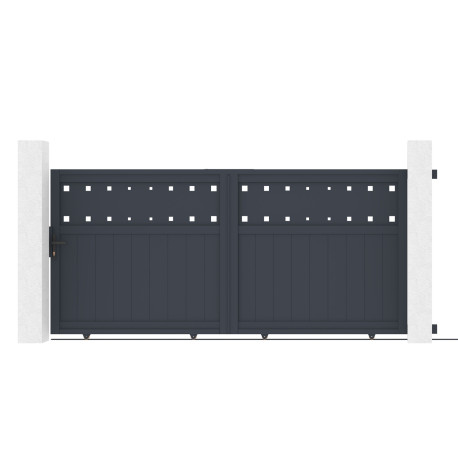 Schiebetor aus Aluminium AXIS FILM 300x140cm – X-METAL
