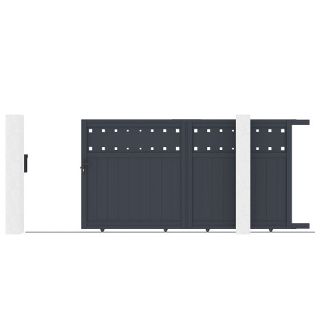 Schiebetor aus Aluminium AXIS FILM 300x158cm – X-METAL