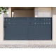 Schiebetor aus Aluminium AXIS FILM 340x158cm - X-METAL