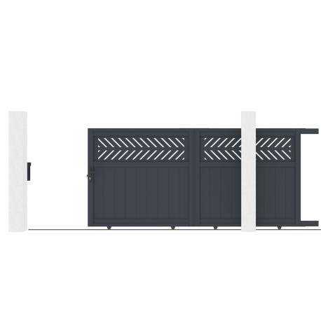 Schiebetor aus Aluminium AXIS GROW 300x140cm – X-METAL