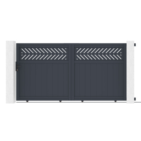 Schiebetor aus Aluminium AXIS GROW 300x158cm – X-METAL