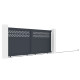 Schiebetor aus Aluminium AXIS GROW 340x140cm – X-METAL