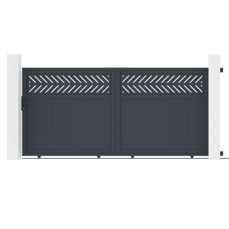 Schiebetor aus Aluminium AXIS GROW 340x158cm - X-METAL