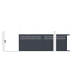 Schiebetor aus Aluminium AXIS GROW 400x140cm - X-METAL