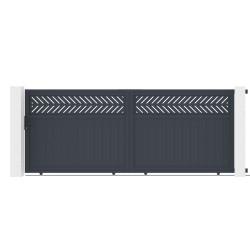 Schiebetor aus Aluminium AXIS GROW 400x158cm - X-METAL