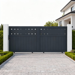 Schiebetor aus Aluminium AXIS FILM 340x140cm – X-METAL