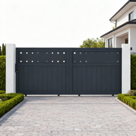 Schiebetor aus Aluminium AXIS FILM 340x140cm – X-METAL