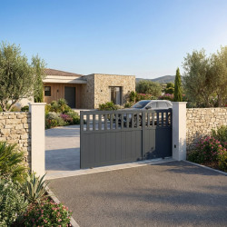 Schiebetor aus Aluminium AXIS ALTO 400x140cm - X-METAL