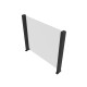 Glaszaunelement – 2 Pfosten – 123xH.110cm – X-METAL
