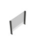 Ausziehbares Glaszaunelement – 2 Pfosten – 123xH.110–180cm