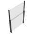 Ausziehbares Glaszaunelement – 2 Pfosten – 123xH.110–180cm