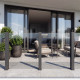 Erweiterungsset für Glaszaunelement – 1 Pfosten – 123xH.110cm – X-METAL