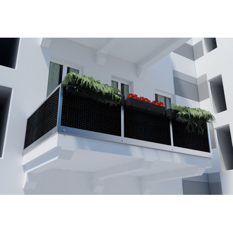 Sichtschutz aus gewebtem Harz 1,2x5m für Balkon und Zaun in 11 Farben - RATTAN ART